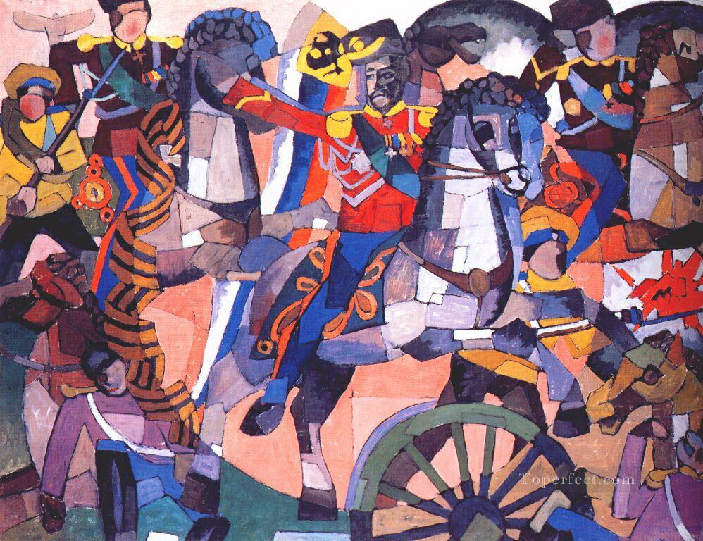victory battle 1914 Aristarkh Vasilevich Lentulov Oil Paintings